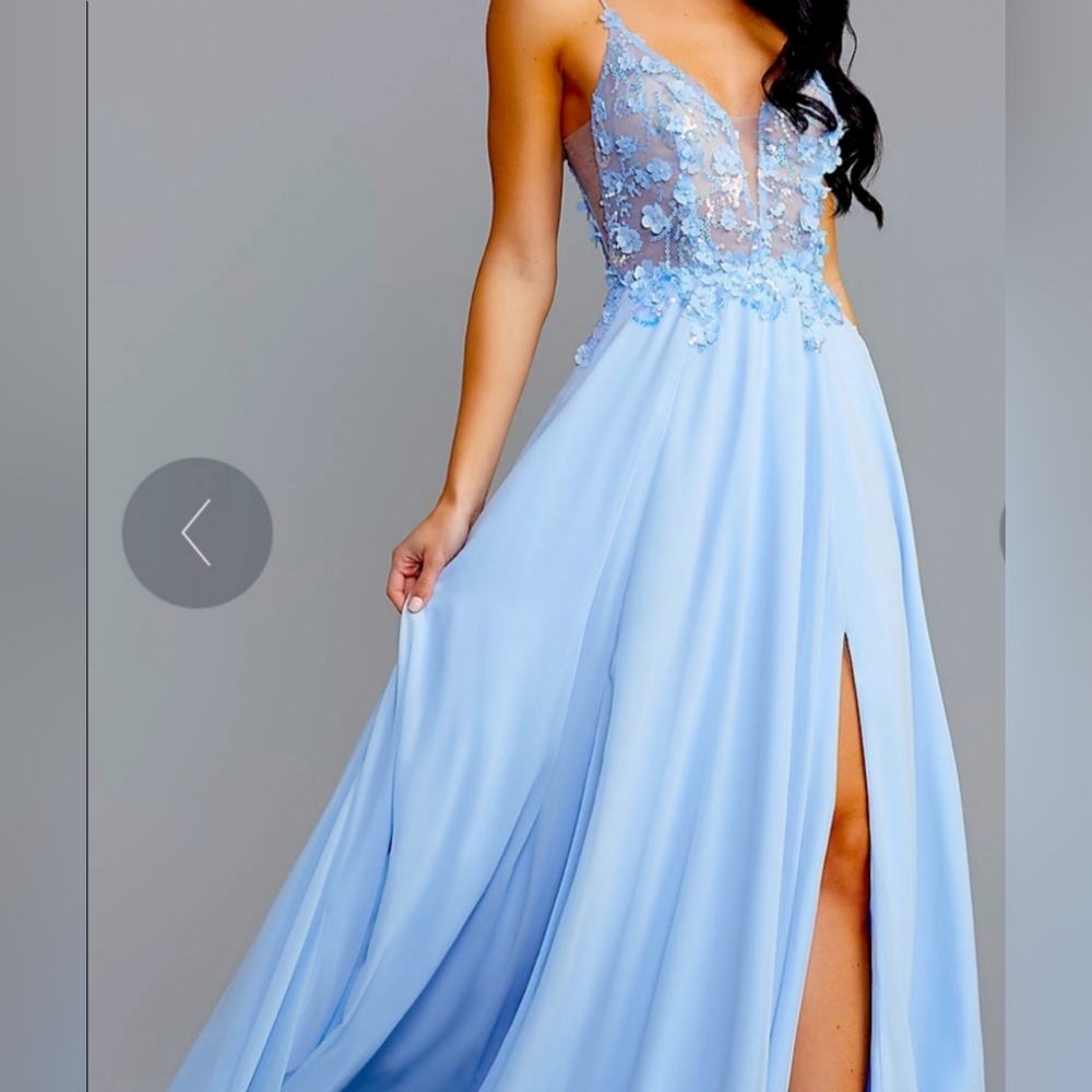 Rated PG By Prom Girl Dress. Iridescent Sky Size 10. NWT